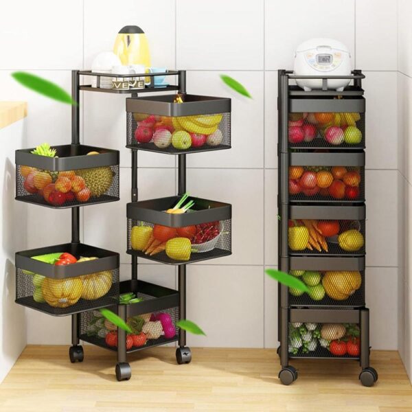 5 Layered Rotatable Fruit Basket - Image 4