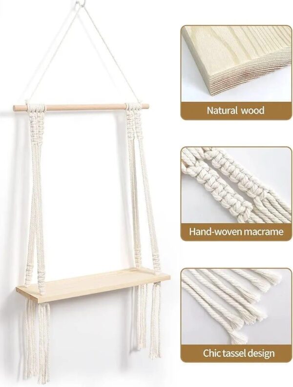 Handmade Macrame Wall shelf - Image 7