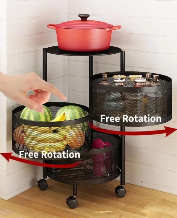 3 Layered Rotateable Fruit Basket - Image 3