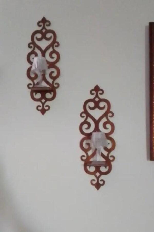 2 Pcs of Unique Design Wooden Shelve Wall Art - Image 6
